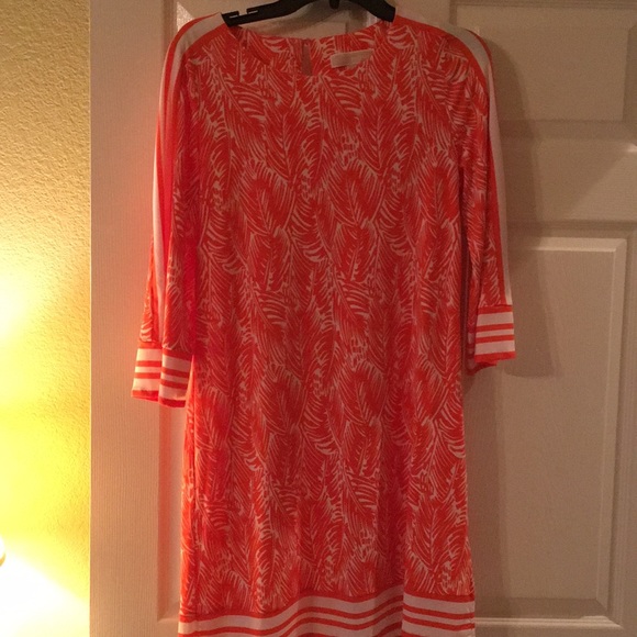 Michael Kors Dresses & Skirts - Michael Kors orange and white dress